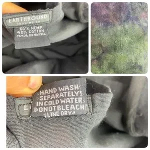 Earthbound trading co.hemp tie dyed unisex backpack Earthbound Trading Small Rainbow Hemp Jacquard Backpack at  main image 3